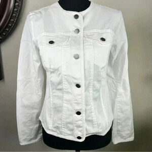 Pendleton Women’s White Demin Cotton Blend Jean Jacket Size XS